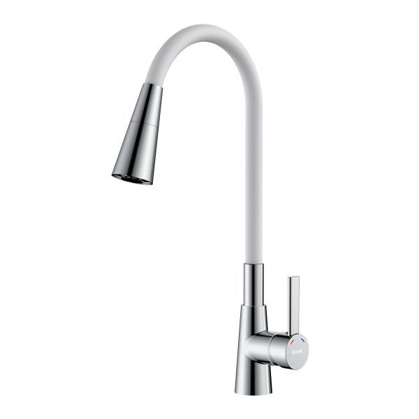 Смеситель Rossinka для кухни с гибким поворотным изливом (Z35-39-White)