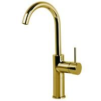 Fima Carlo Frattini Spillo Up Смеситель для раковины, на 1 отв., с донным клапаном, цвет: золото Fima Carlo Frattini Spillo Up Смеситель для раковины, на 1 отв., с донным клапаном, цвет: золото