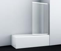 Main 41S02-100 RM Стеклянная шторка на ванну, раздвижная/распашная, двухстворчатая с матовым стеклом, правая