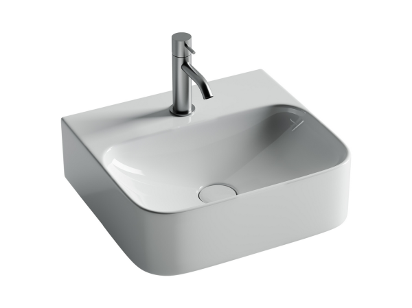 Умывальник Аура (Aura) с 1 отверстием для смесителя, без перелива 430x390x135мм