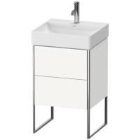 Duravit XSquare Тумба напольная под раковину # 235350, 2 ящика, 731x484x460мм, цвет White High Gloss
