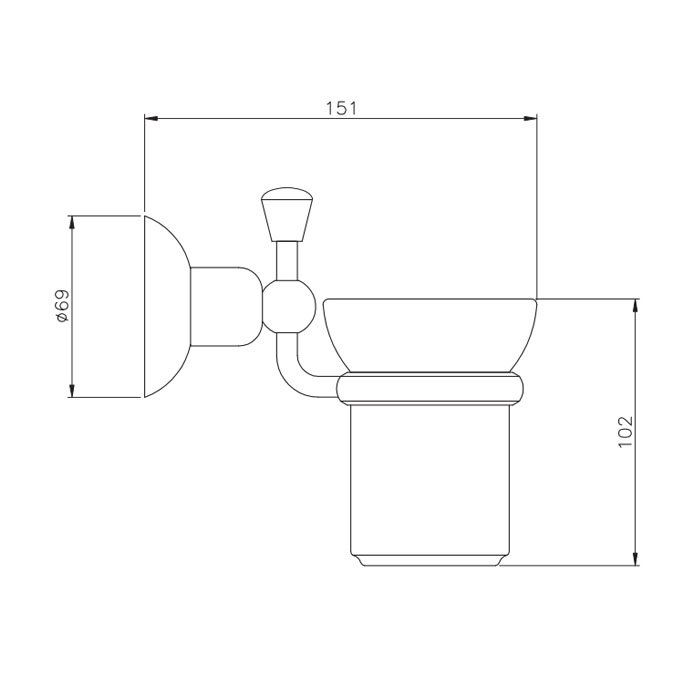 Nicolazzi Cristallo Di Rocca Стакан подвесной, цвет: белый / хром