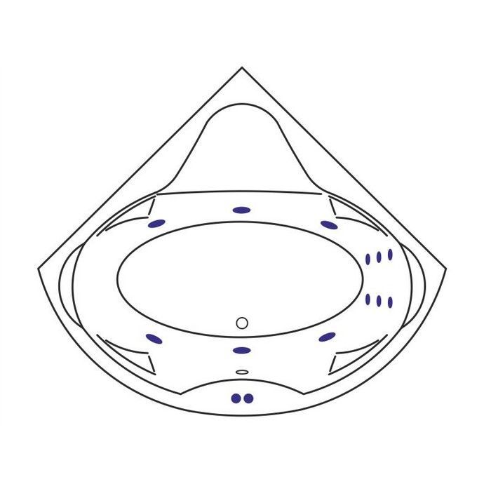Ванна EXCELLENT Konsul 150x150 "LINE" (золото)