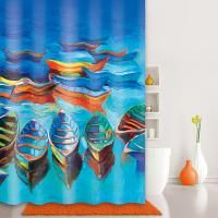 Штора для ванны Iddis Boats 180x200 Голубая Штора для ванны Iddis Boats 180x200 Голубая