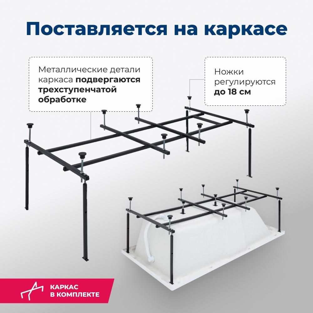 Акриловая ванна Aquanet Vega 190x100 (с каркасом) Акриловая ванна Aquanet Vega 190x100 (с каркасом)