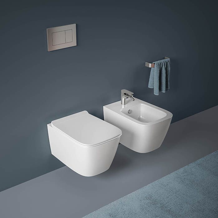 Унитаз, Artceram, A16, безободковый (с открытым смывным краем),  тип установки-подвесной, ширина, мм-360, глубина, мм-520, высота, мм-290, форма чаши-прямоугольная, выпуск-горизонтальный, материал-керамика, сиденье-необходимо заказать, вид грязеотталкиваю