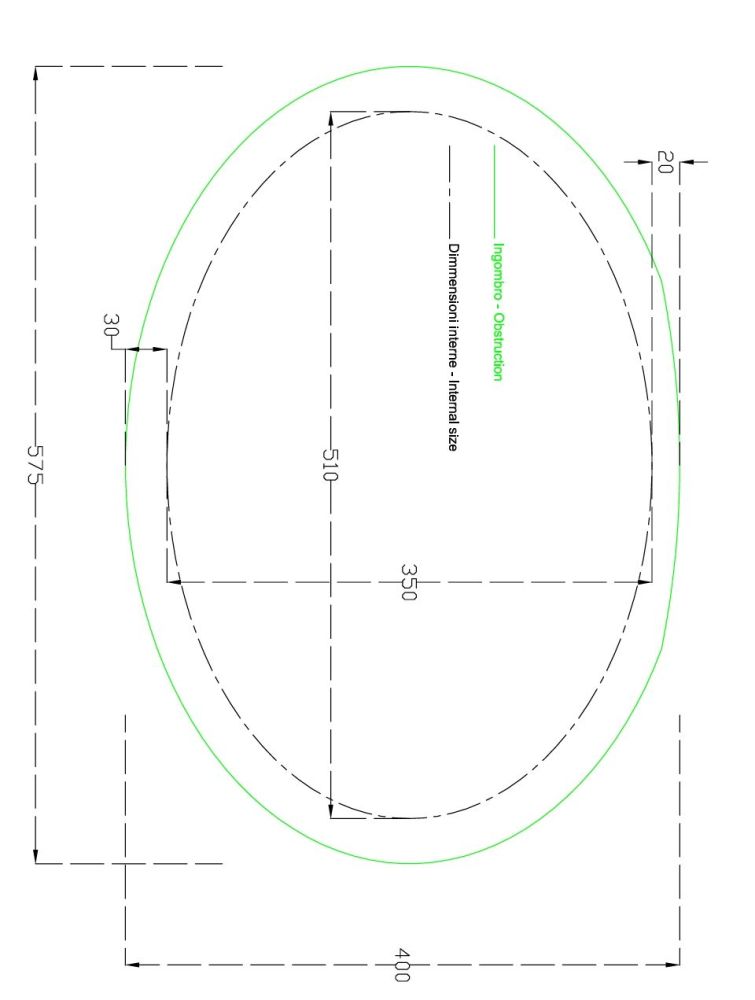 Hidra Lavabi, подстольная овальная раковина 57,5x40x21,5h см, цвет белый глянцевый, артикул A104/001