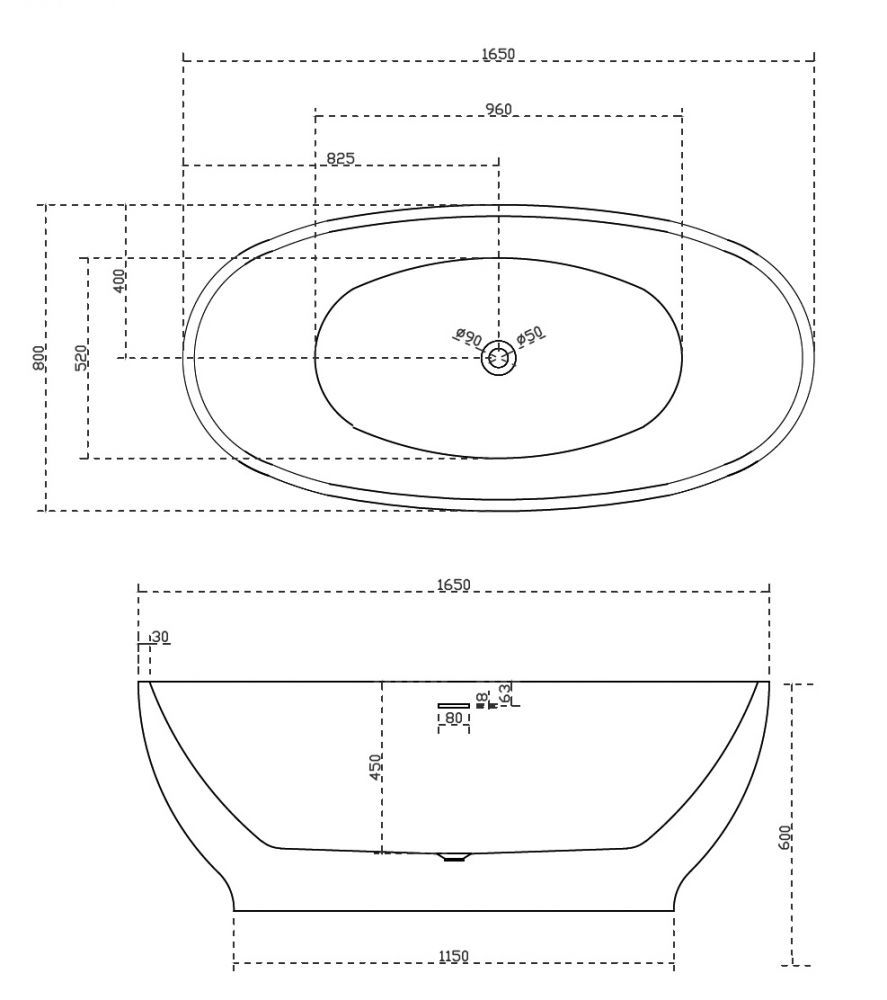 Акриловая ванна ABBER AB9207MB Акриловая ванна ABBER AB9207MB