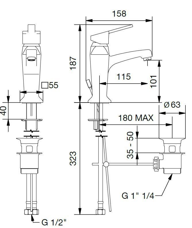 Смеситель для раковины CEZARES LEGEND-LSM2