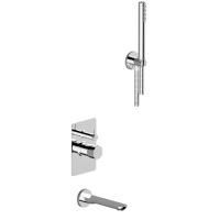 Bongio GIO3 Смеситель для ванны скрытого монтажа с душевым комплектом., цвет: хром (с внутр частью 097630000)