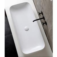 AZZURRA ELEGANCE SOFT раковина накладная 90х40см без отв. под смеситель, цвет белый