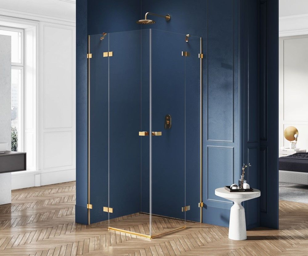 Душевое ограждение NEW TRENDY AVEXA GOLD BRUSHED 80x110x200 EXK-1881 (брашированное золото)