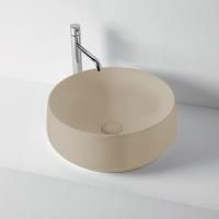 KERASAN F10 Раковина накладная D43 см, H 16 см, без отв под смеситель, цвет Коричневый орех матовый