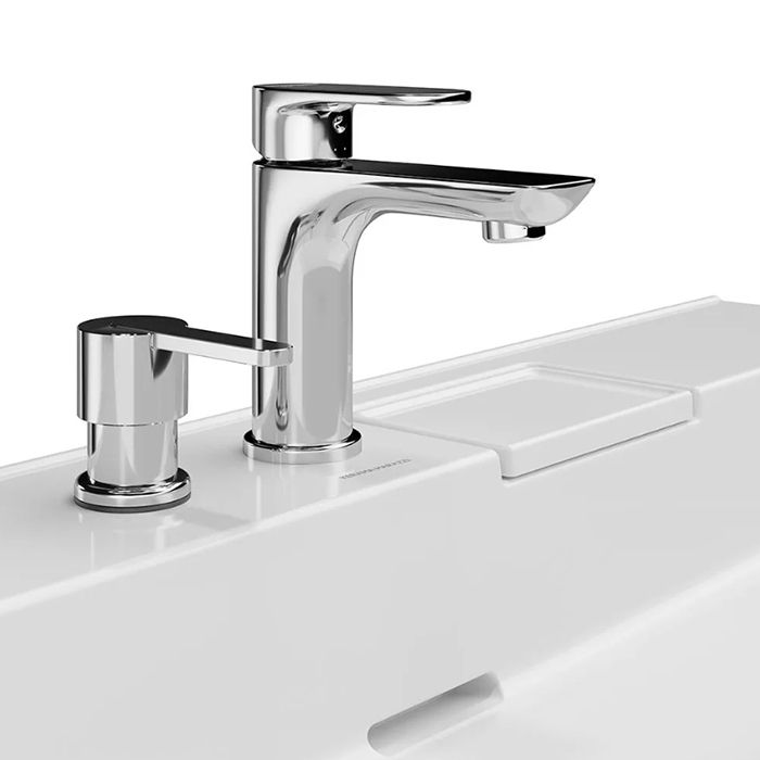 Раковина LOGICA мебельная с двумя отверстиями 60, белая глянцевая