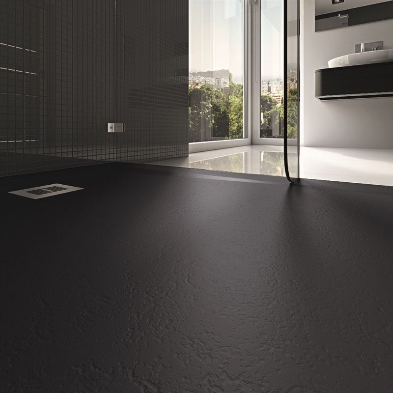 Душевой поддон из искусственного камня Sanitana Rocks 120x80 SP3014B0320100560 Черный