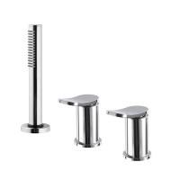 Fima Carlo Frattini Flo Смеситель на борт ванны, на 3 отв., с ручным душем, цвет: хром Fima Carlo Frattini Flo Смеситель на борт ванны, на 3 отв., с ручным душем, цвет: хром