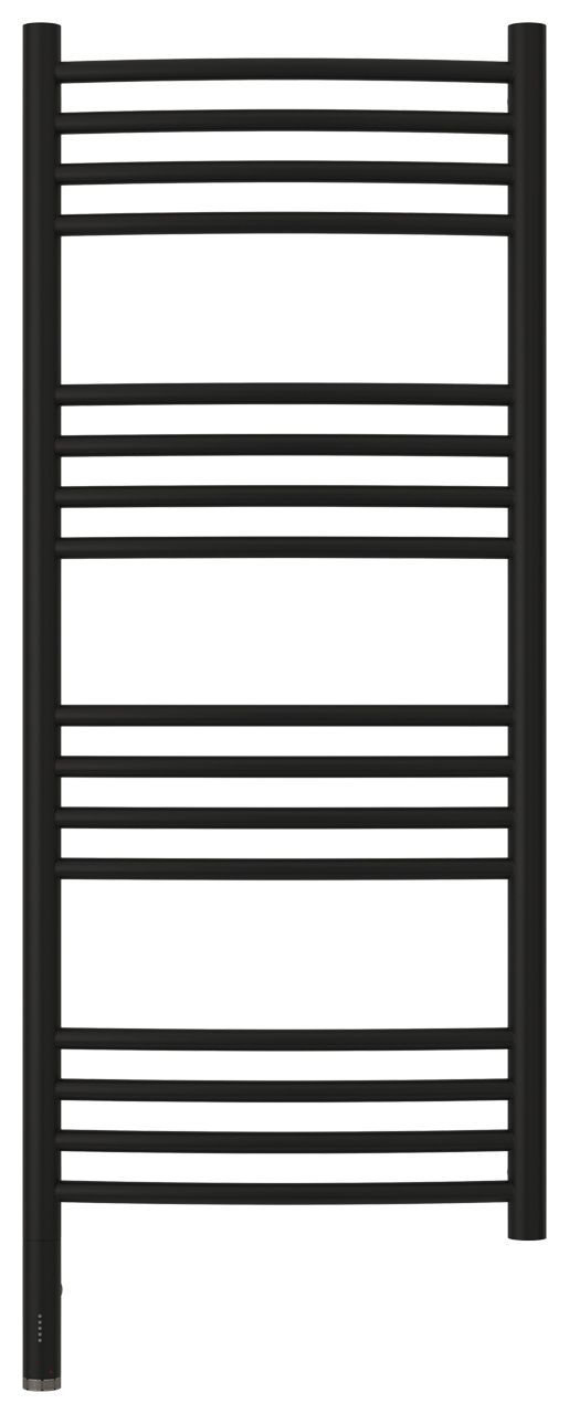 Полотенцесушитель, Сунержа, Богема 3.0, электрический, ширина, мм-432, глубина, мм-88, высота, мм-1000, подключение-слева, электрокомплект-ТЭН, мощность, Вт-300, материал-нержавеющая сталь, цвет-черный матовый