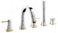 Смеситель для ванны GROHE Grandera с душевым гарнитуром, хром/золото (19919IG0) Смеситель для ванны GROHE Grandera с душевым гарнитуром, хром/золото (19919IG0)