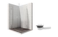 Душевой уголок Ambassador Abner 10011105-MA1, квадратный, точечный трап, 90х90