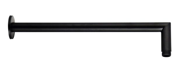 AQG, настенный круглый кронштейн VARY длиной 37,5 см, для верхнего душа, цвет черный матовый