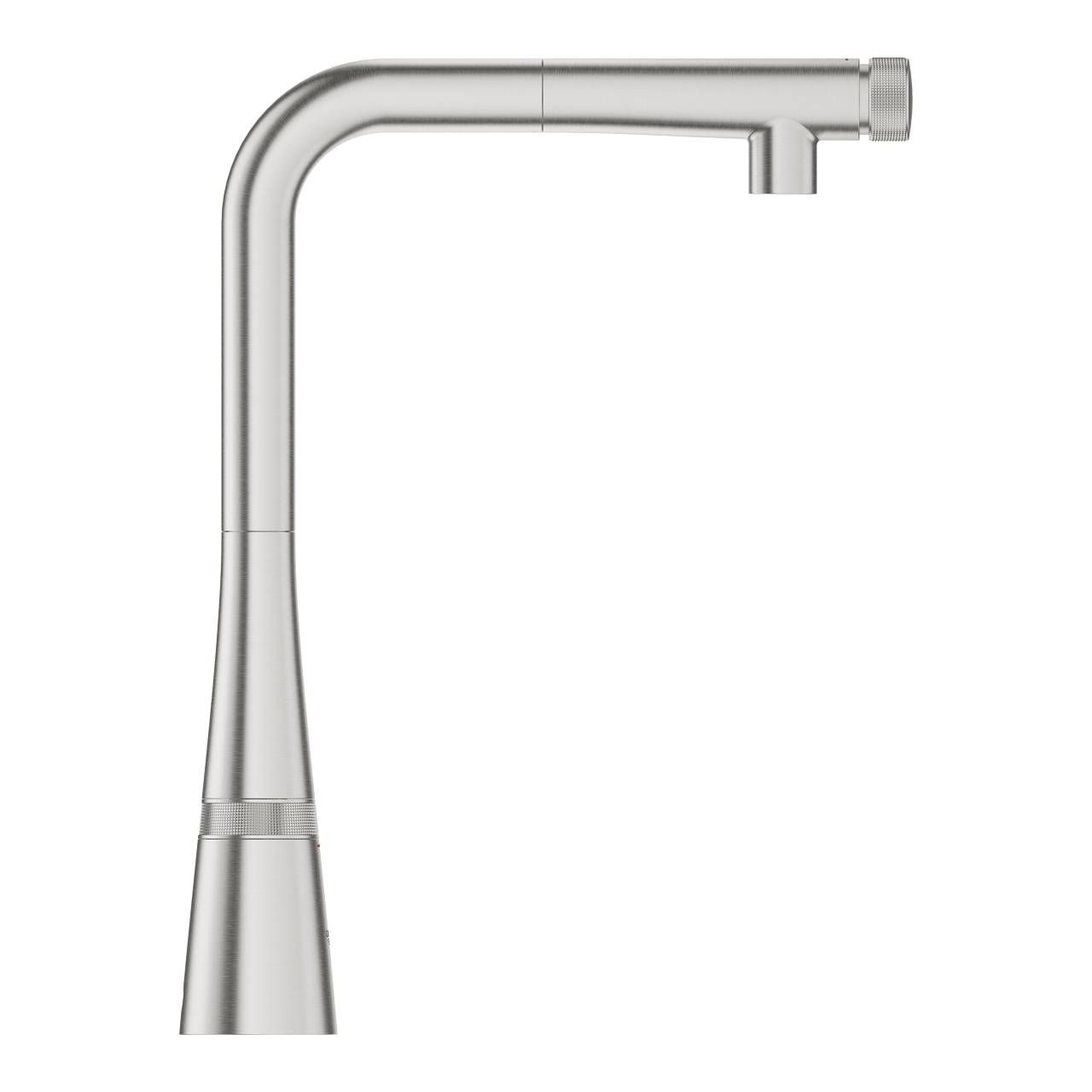 Смеситель для кухни с выдвижным L-образным изливом GROHE Zedra SmartControl, суперсталь (31593DC2) Смеситель для кухни с выдвижным L-образным изливом GROHE Zedra SmartControl, суперсталь (31593DC2)