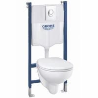 Готовый набор для туалета GROHE Bau Ceramic, инсталляция для подвесного унитаза GROHE Solido 5 в 1 (39419000) Готовый набор для туалета GROHE Bau Ceramic, инсталляция для подвесного унитаза GROHE Solido 5 в 1 (39419000)