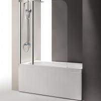 Шторка на ванну Cezares ECO-O-V-11-120/140-C-Cr профиль Хром стекло прозрачное