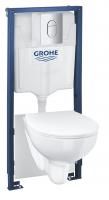 Система инсталляции GROHE Solido 5-в-1 для подвесного унитаза, альпин-белый (39902000) Система инсталляции GROHE Solido 5-в-1 для подвесного унитаза, альпин-белый (39902000)