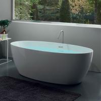 KERASAN Flo Ванна свободностоящая акриловая  170х82х58см в комплекте со сливом Clic-clac, цвет белый