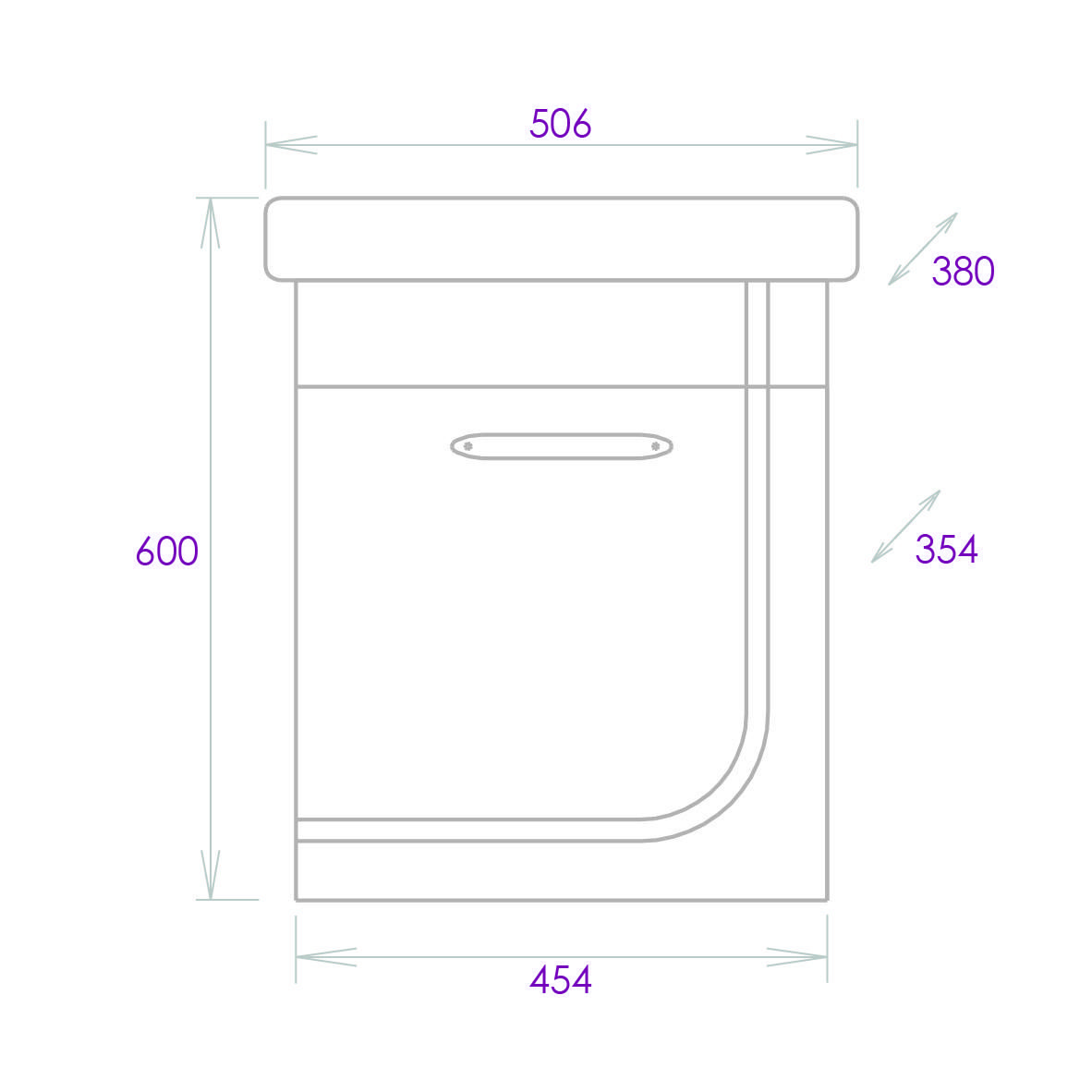 Тумба Onika Ирис 50 подвесная, белая (ум. Тигода 50)