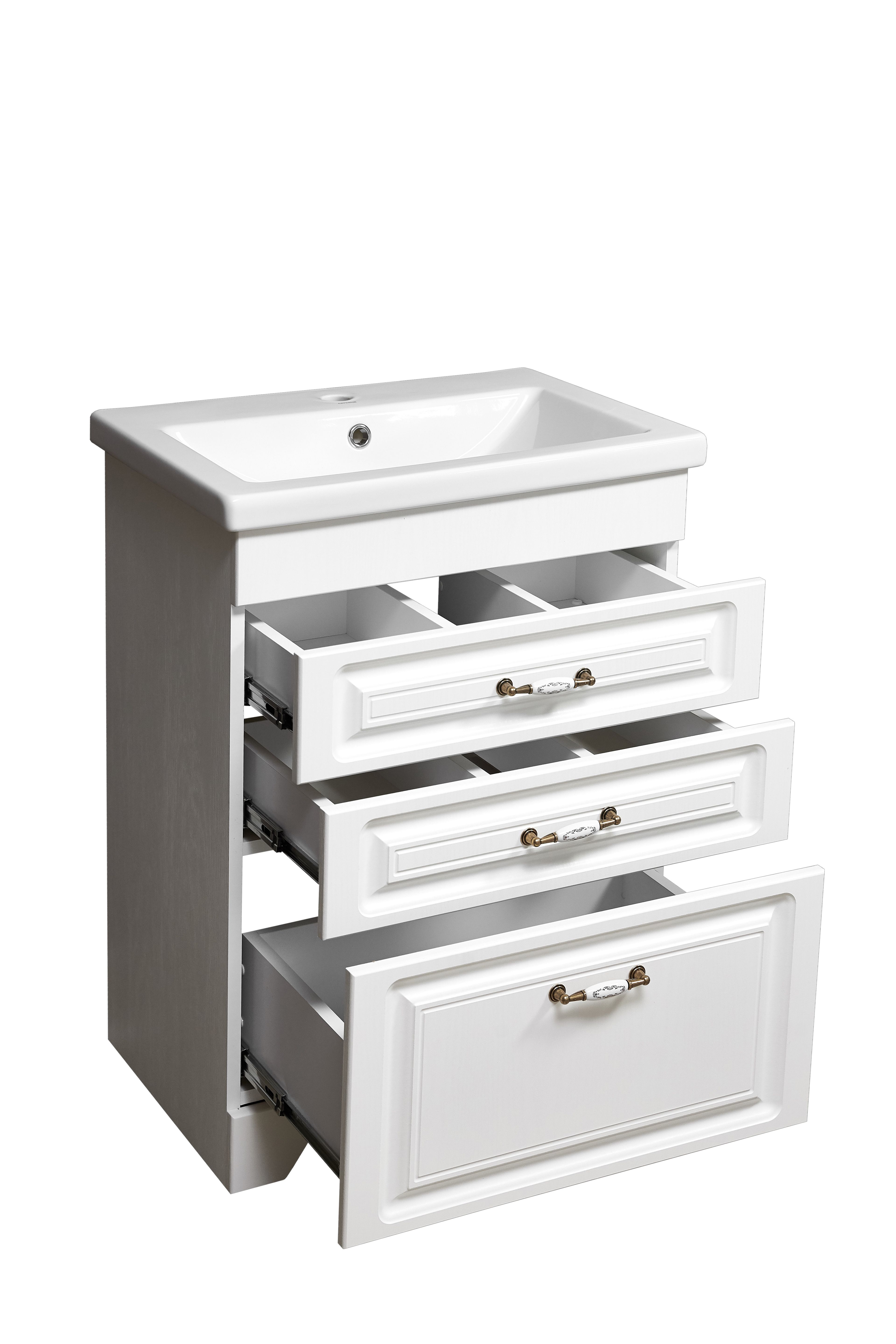 Тумба "Кармела 60", 3 ящ., ольха белая, Сомо 60