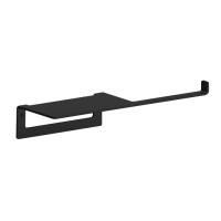Бумагодержатель, Almar, Showers Accessories, без крышки, с полочкой, ширина, мм-282, тип установки-настенный, цвет-черный матовый Бумагодержатель, Almar, Showers Accessories, без крышки, с полочкой, ширина, мм-282, тип установки-настенный, цвет-черный матовый