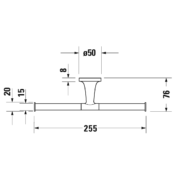 Duravit Starck T Двойной держатель туалетной бумаги настенный цвет хром