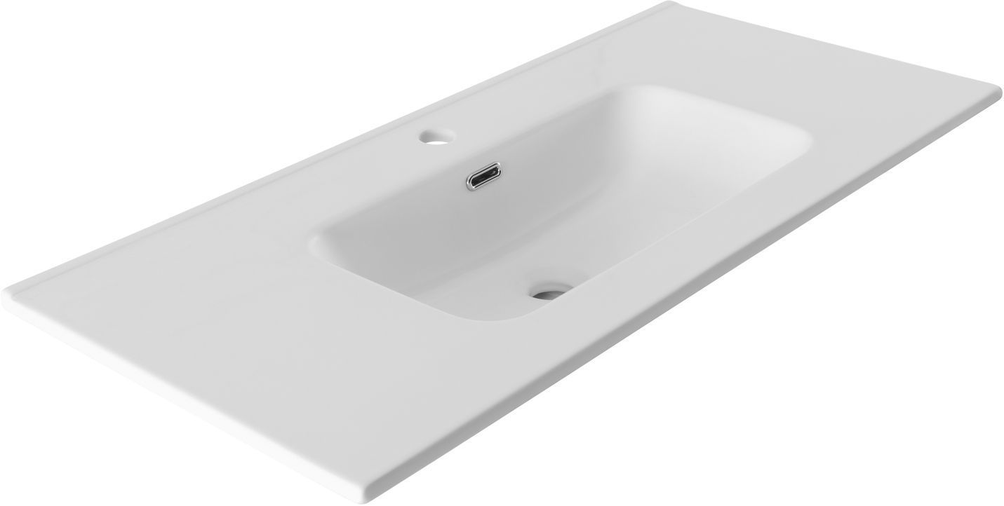 Раковина Aquanet Flat 100 белая матовая Раковина Aquanet Flat 100 белая матовая