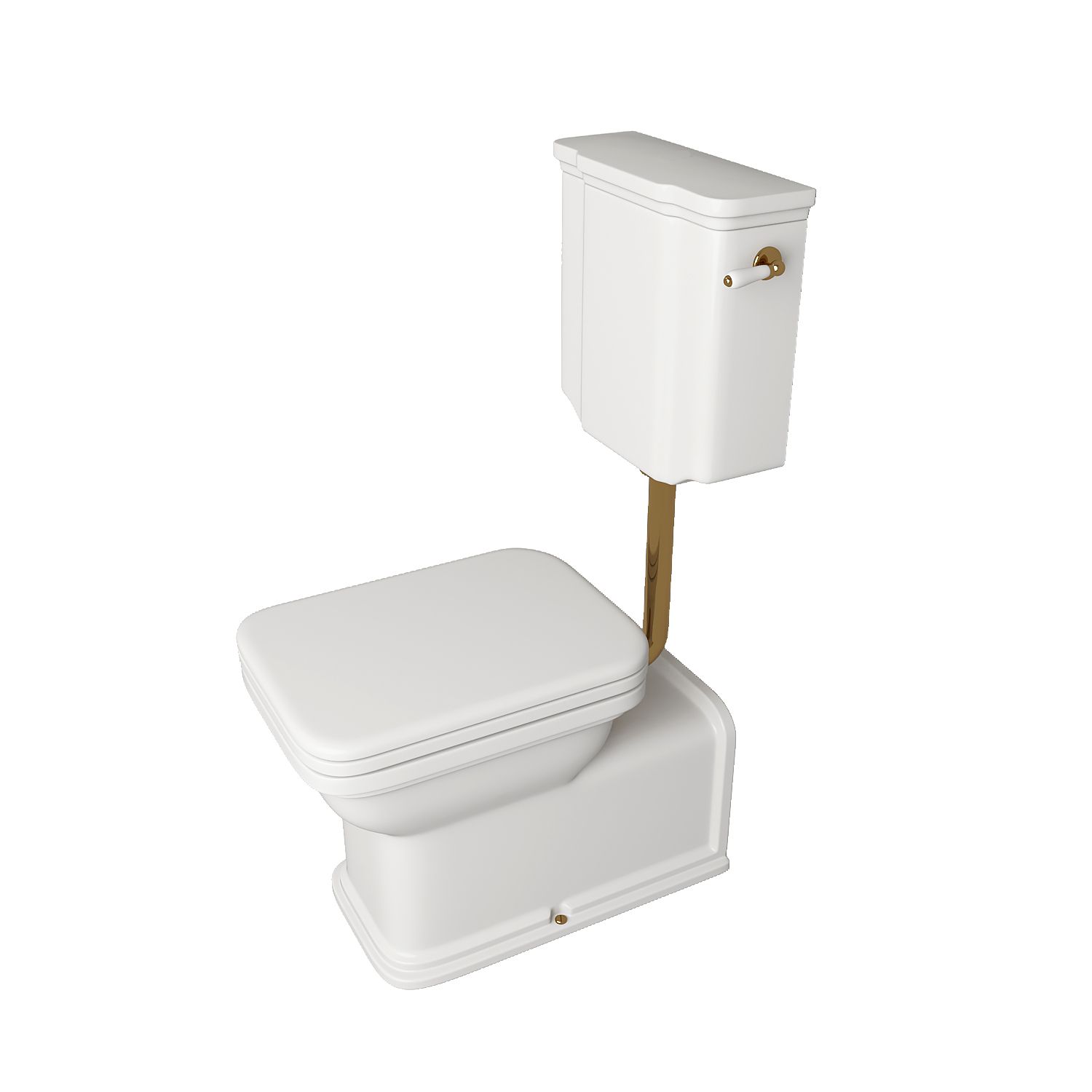 Kerasan Waldorf Бачок для унитаза, с боковым отверстием для ручки механизма, для монтажа с низкой трубой (без трубы и механизма слива), цвет белый