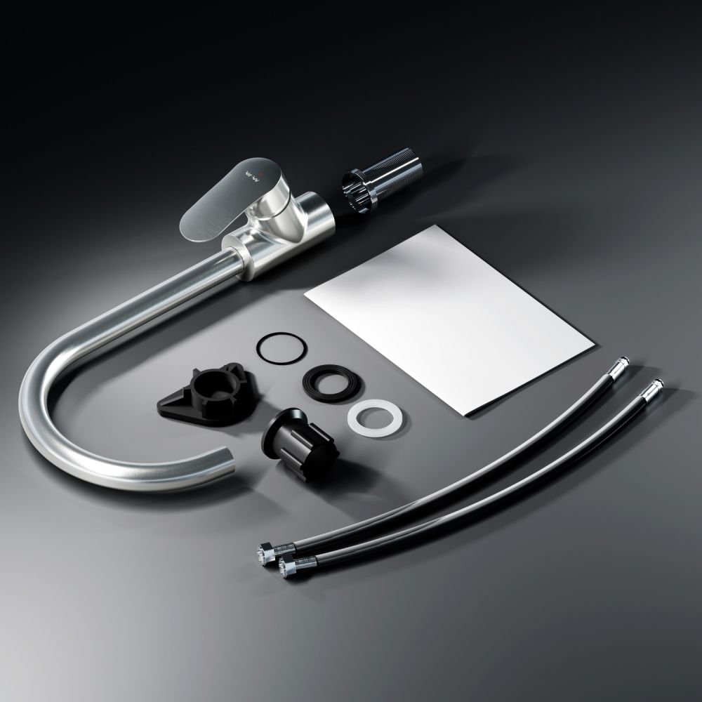 F8007711 Like, смеситель для кухни с каналом для питьевой воды, сатин, шт.