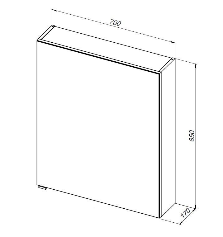 Зеркальный шкаф Aquanet Алвита new 70 белый матовый Зеркальный шкаф Aquanet Алвита new 70 белый матовый