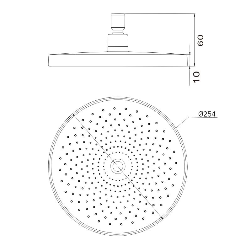Верхний душ D-Lin D61075, белый