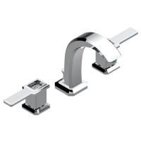 THG METROPOLIS CRISTAL CLAIR A MANETTES Смеситель для раковины на 3 отверстия, для установки на мраморную столешницу, с донным клапаном, цвет хром