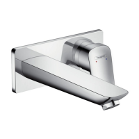Смеситель для раковины, Hansgrohe, Logis, тип открывания воды-однорычажный, тип регулирования воды-керамический узел смешивания, тип установки-настенный, вынос излива, мм-195, внутренняя часть-необходимо заказать, цвет хром Смеситель для раковины, Hansgrohe, Logis, тип открывания воды-однорычажный, тип регулирования воды-керамический узел смешивания, тип установки-настенный, вынос излива, мм-195, внутренняя часть-необходимо заказать, цвет хром