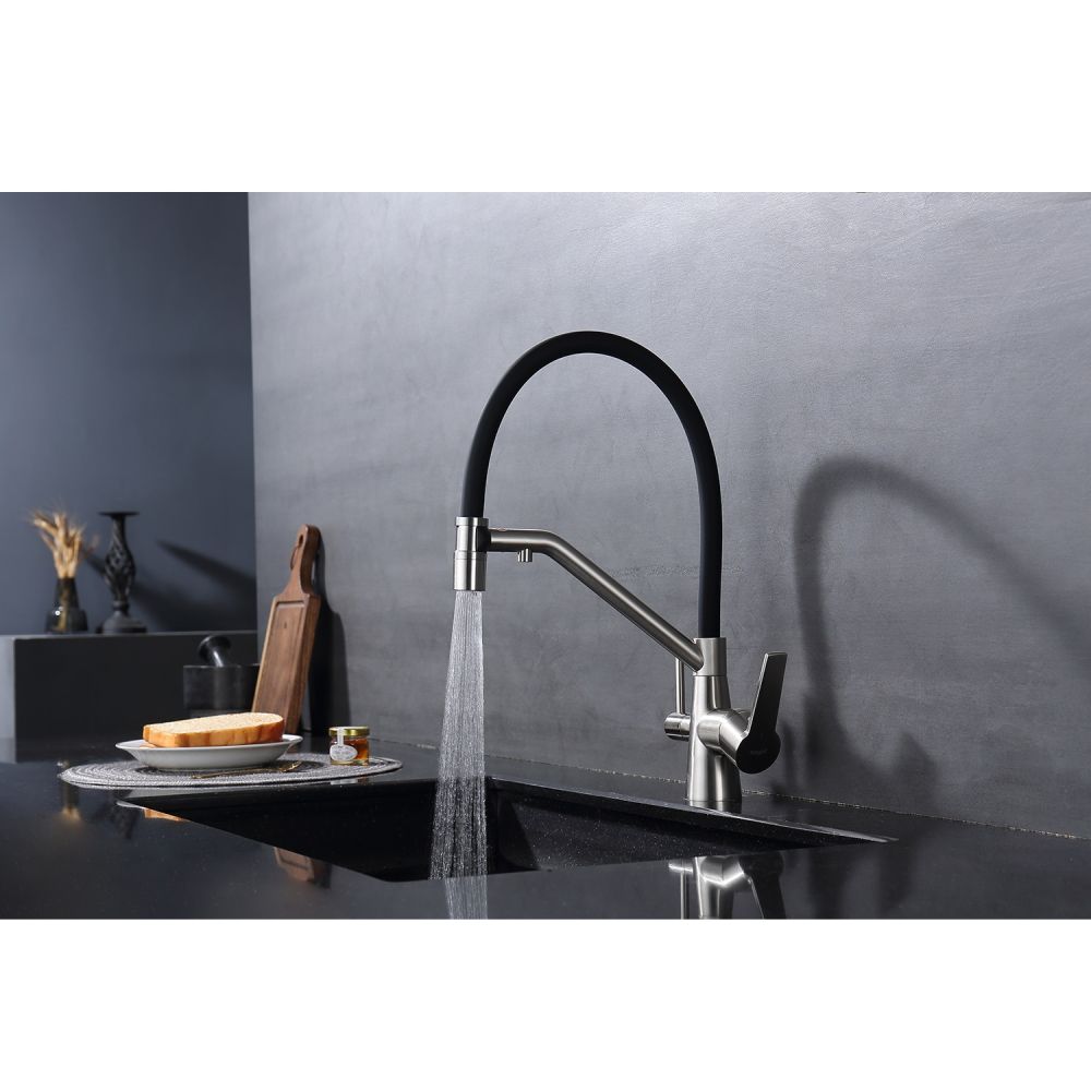 Смеситель для кухни с подключением фильтра Raglo R80.62.05, сатин