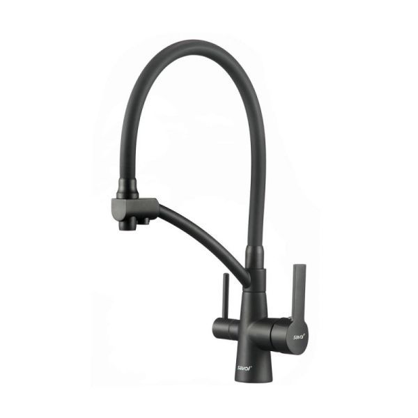 Смеситель для кухни с подключением к фильтру Savol S-L1805H-01, черный