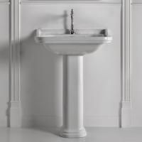 Kerasan Waldorf Раковина керамическая 80х55см, c 1 отверстием под смеситель, белая, цвет заглушки - хром Kerasan Waldorf Раковина керамическая 80х55см, c 1 отверстием под смеситель, белая, цвет заглушки - хром