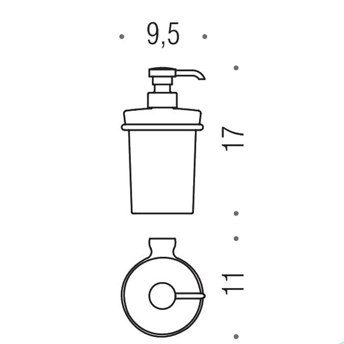 Colombo Look Дозатор для жидкого мыла, подвесной, цвет: хром/матовое стекло Colombo Look Дозатор для жидкого мыла, подвесной, цвет: хром/матовое стекло