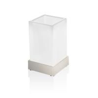 Decor Walther Corner SMG Стакан настольный, стекло сатинированное, цвет: никель сатинированный ЗАКАЗ ПО ЗАПРОСУ