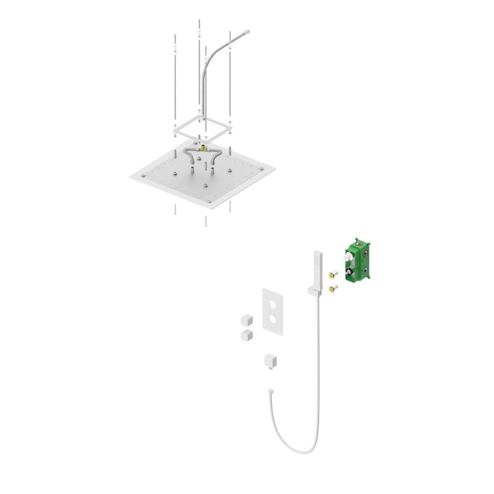 Душевая система встроенная с термостатом Timo Petruma белый матовый (SX-5029/16SM), артикул SX-5029/16SM
