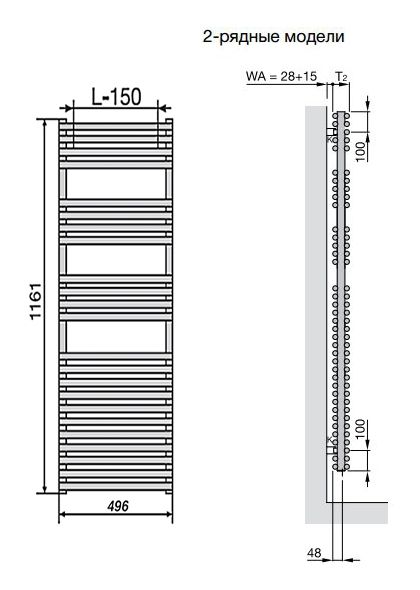 Водяной полотенцесушитель Zehnder Forma Spa LFD-120-050 Белый Водяной полотенцесушитель Zehnder Forma Spa LFD-120-050 Белый