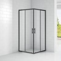 Душевой уголок Cezares Eco 90x90 ECO-O-A-2 профиль Черный стекло прозрачное ECO-O-A-2-90-C-NERO Cezares