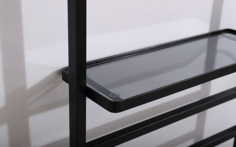 Электрический полотенцесушитель Black&White Universe 400х1010 N-337B с полкой Черный