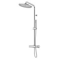 GATTONI CIRCLE TWO Комплект для душа: монокомандный смеситель, душевая стойка, душевая лейка 250мм, ручной душ, цвет хро (см. полный аналог 9195/PDC0)